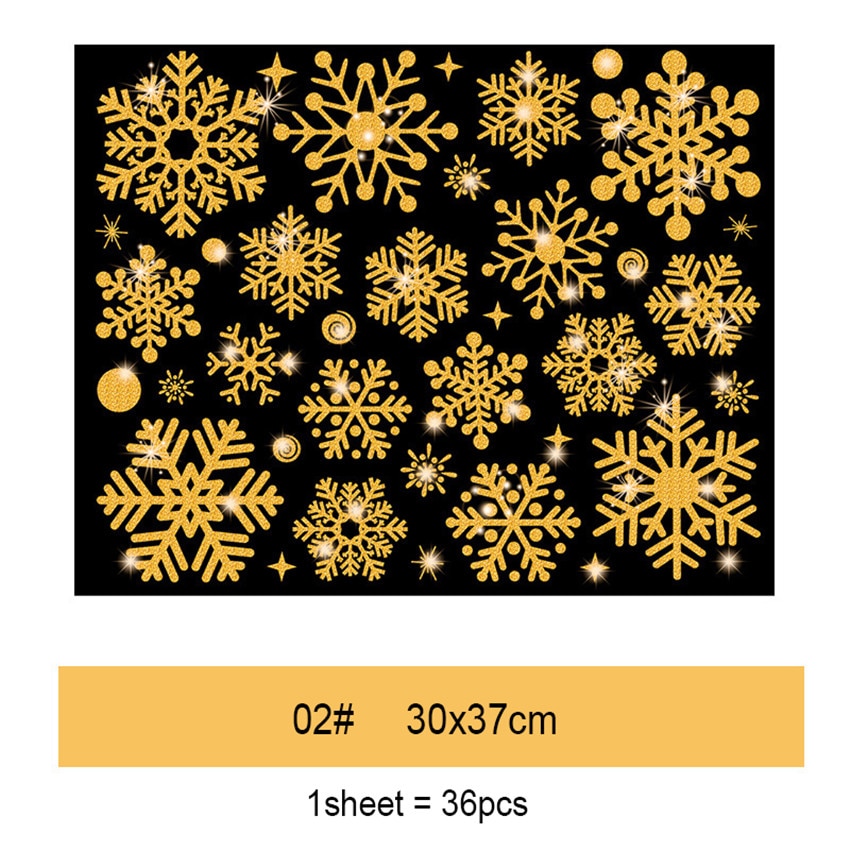 2021 efeito glitter floco de neve eletrostática adesivo natal janela adesivos parede crianças quarto decoração para casa ano novo papel