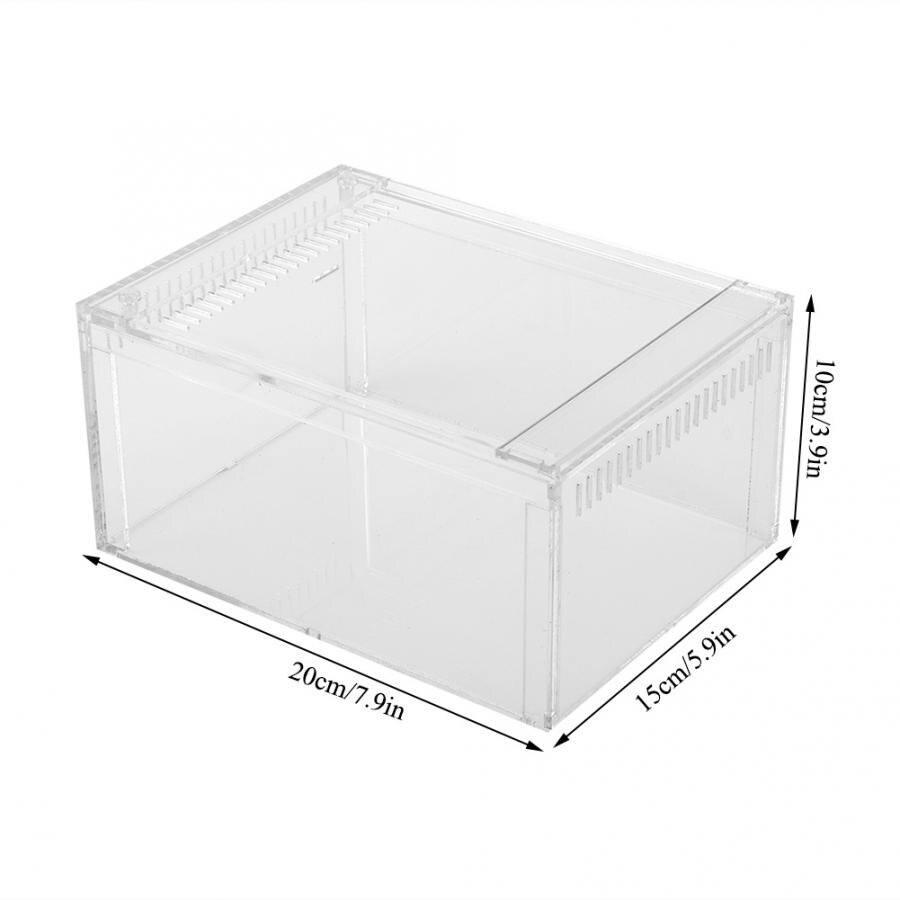 Reptiles Lizard Boxes Reptiles Terrarium Detachable Transparent Acrylic Small Insect Reptile Breeding Box With Brush