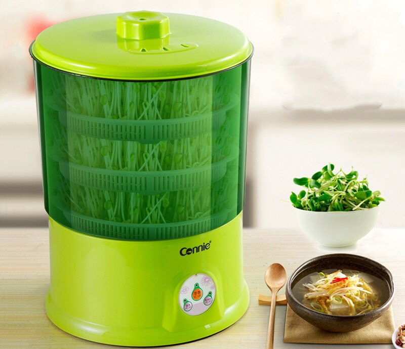 Electric Bean Sprouts Machine 2 Layers 3 Layers Full Automatic Large Capacity Thermostat Green Seeds Plant Growing Machine: 3 layers green one / AU