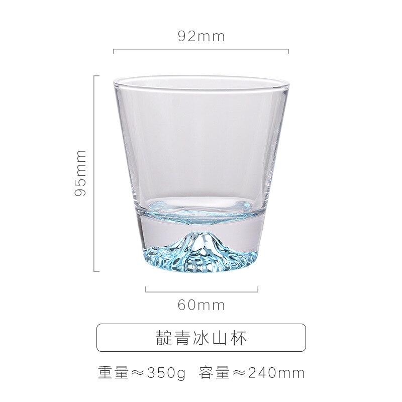 Verres à vin en cristal Transparent, créative, mignon, 3D, volcan, neige montagne, verre à whisky, verre à boire: A5 / 1PCS