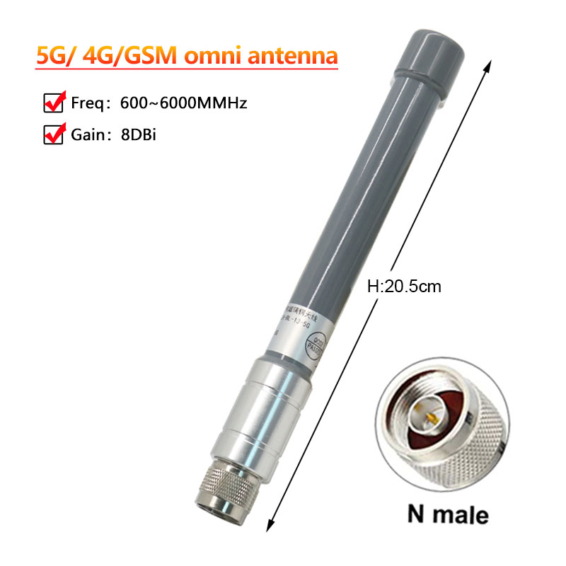 Full Band 5G 4G LTE 3G GSM Helium Hotspot Miner Amplifier FRP Antenna 600~6000Mhz 8dbi Omni Outdoor WiFi Fiberglass Aerial: WHITE