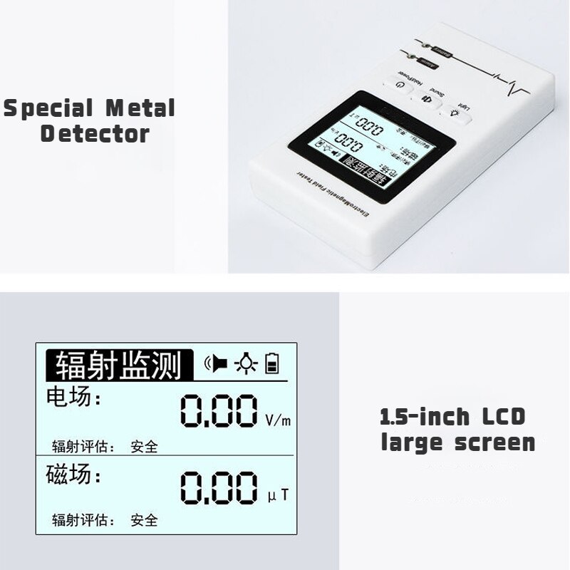 Professionele Elektromagnetische Straling Detector Emf Meter Hoge Precisie Draagbare Straling Dosimeter Monitor Computer Tester