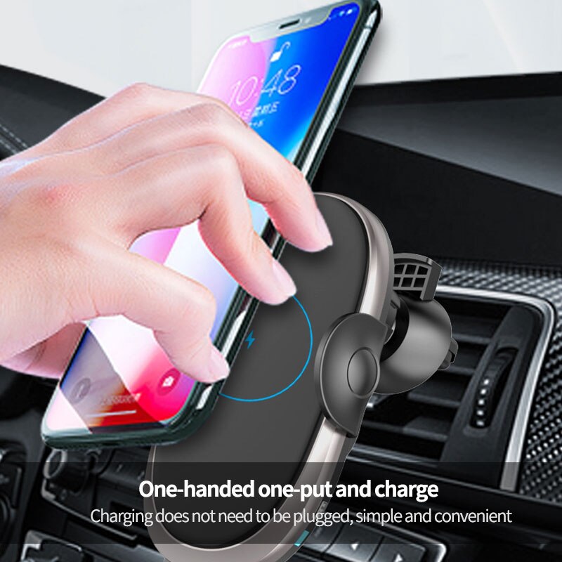 15W Wireless Car Charger Telefoon Houder Voor Iphone Draadloze Opladen Auto Inductie Charger Mount Voor Iphone 12 11 Pro 8 Samsung S9