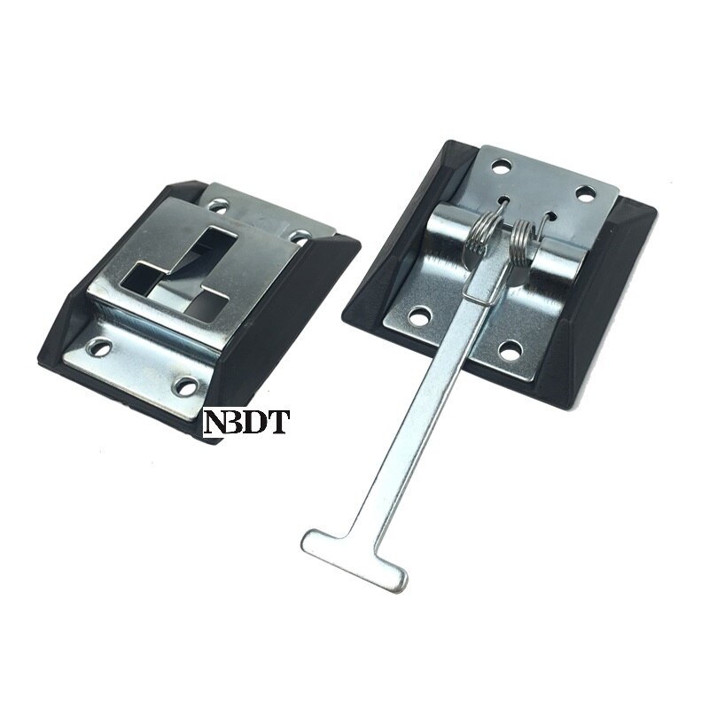 2Pcs/Lot T-Shaped Van Trailer Door Latch Catch Holder Stop Iron 304 Stainless Steel: Iron