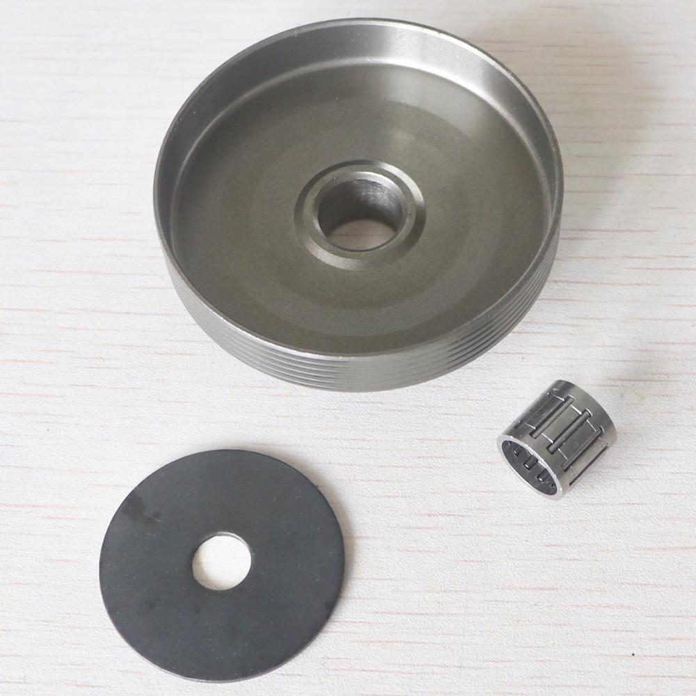 Clutch Drum with rim one body &amp; Clutch washer &amp; needle bearing Fit for Chinese chainsaw 4500 5200 5800