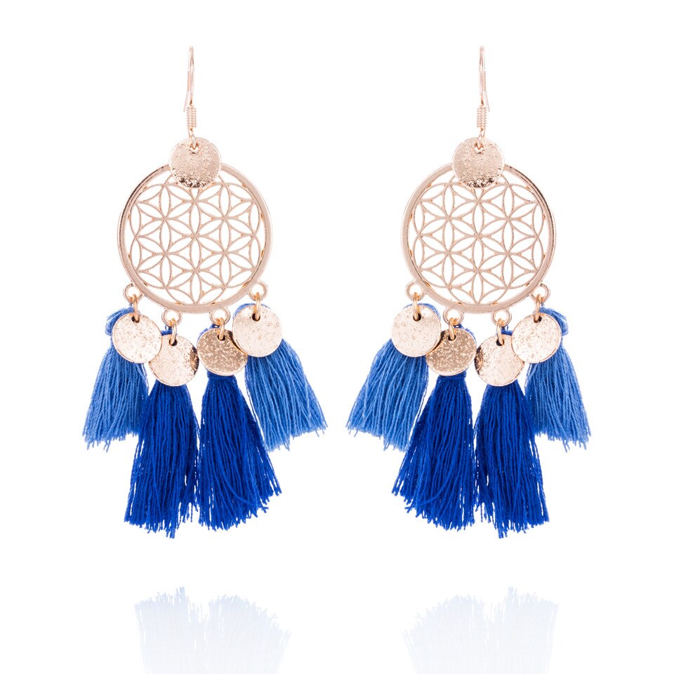 WANGAIYAO2020 Kwastje Oorbellen Dream Catcher Sequin Oorbellen Vrouwen