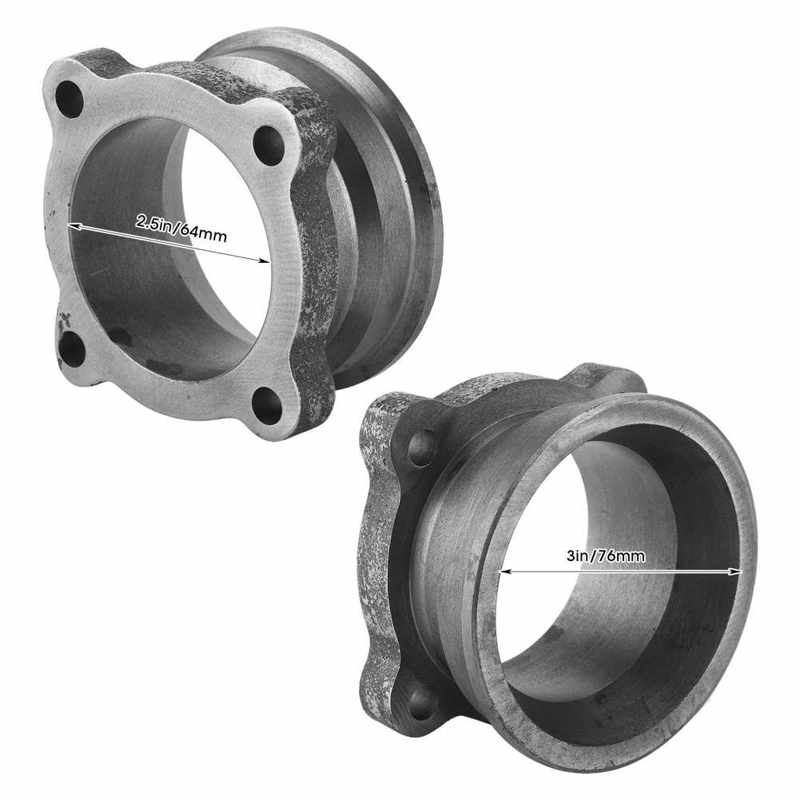 Adaptateur de bride d'échappement v-band, tuyau de descente, 4 trous pour 2,5 à 3 pouces, universel, accessoire automobile