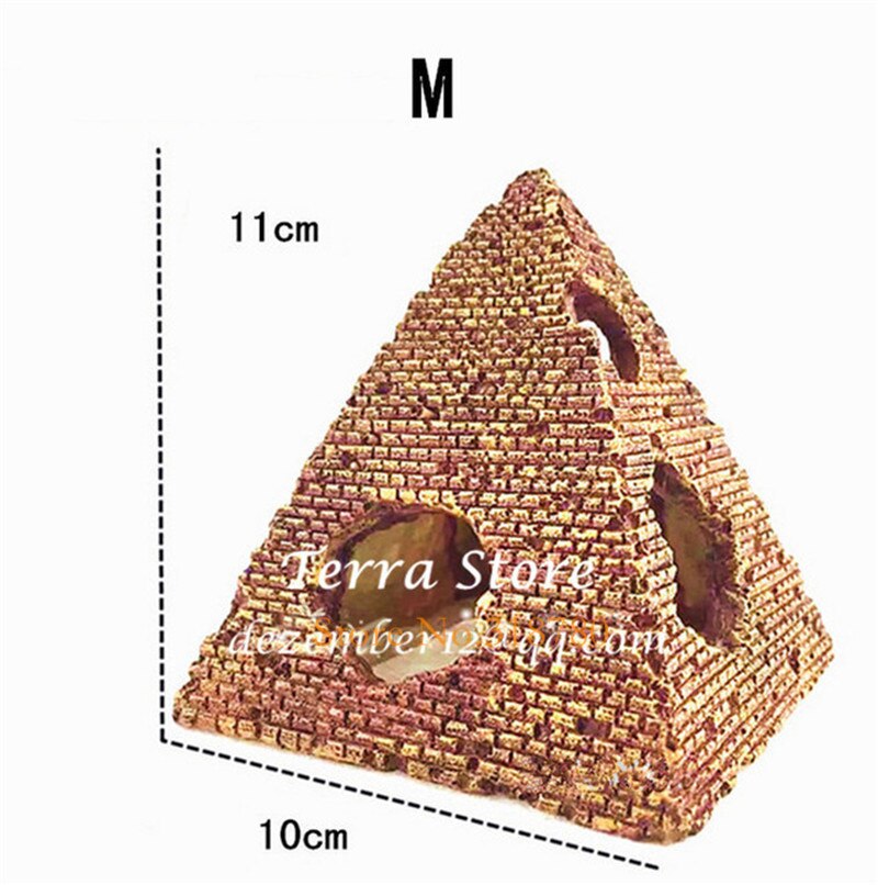 Resin Aquarium Decoration Easter Island Head Statue Egyptian Pharaoh Pyramid Desert Theme Fish Tank Decor