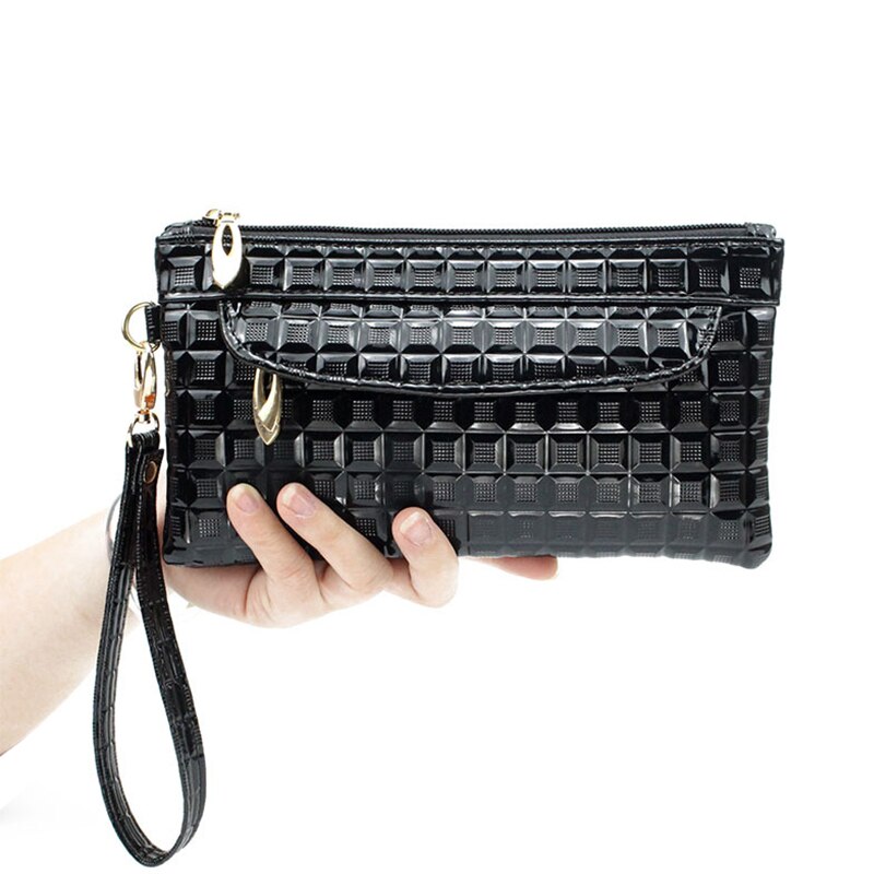 Monedero para mujer con de cocodrilo largo, tarjetero femenino con cremalleras dobles, Cartera de gran capacidad,: C-2