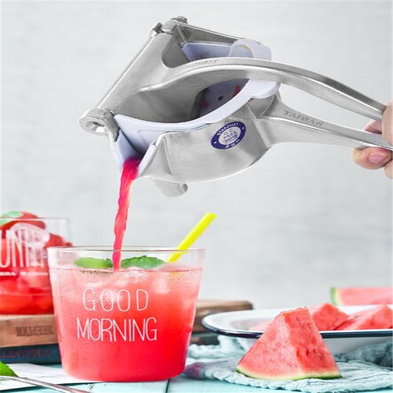 Silver Aluminum Alloy Manual Juicer Lemon Sugar Cane Juicer Home Detachable Fruit Juicer Kitchen Tool