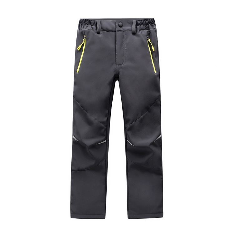 The arctic light skibukser vandreture camping sport dreng pige natglød vandtæt åndbar soft shell tykke bukser: Grå / Xxl