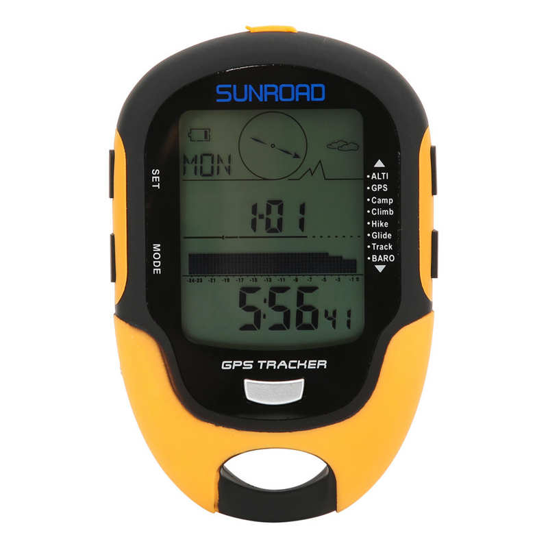 GPS Electronic Altitude Meter Portable FR510 ABS IPX4 Waterproof Outdoor Navigation Altimeter Temperature Humidity Compass