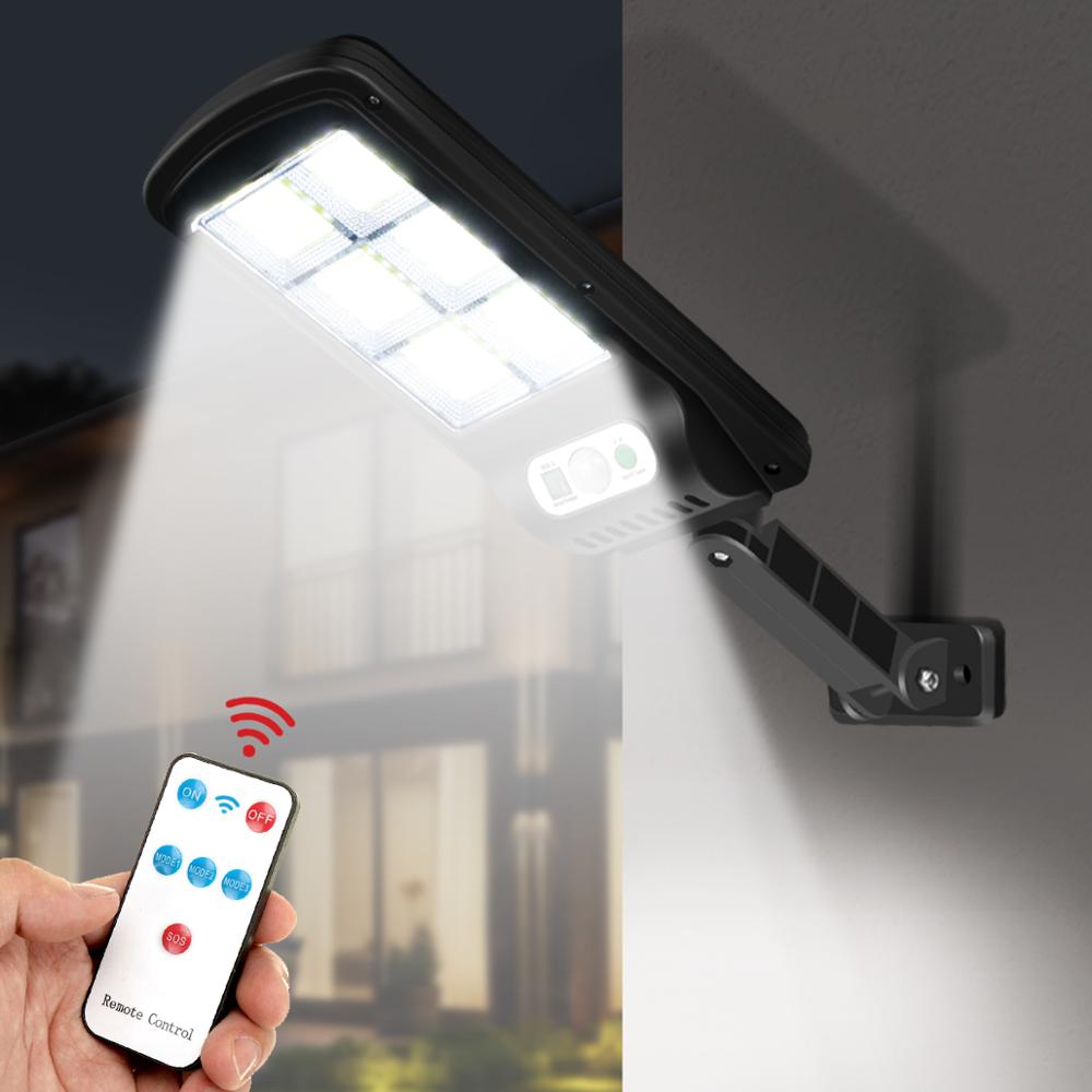 Outdoor Lighting COB High Power Remote Control Solar Lamp Garden Sunlight Infrared Sensor Pathway Patio Backyard Night Light