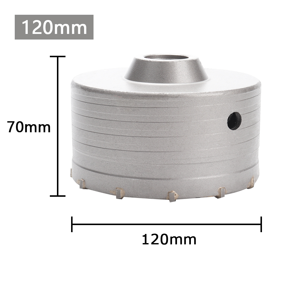 Couronne de perçage pour mur de béton, scie cloche SDS PLUS, jeu de forets à percussion avec arbre rond, outil de coupe de pierre de ciment, 30-150mm, 1 pièce