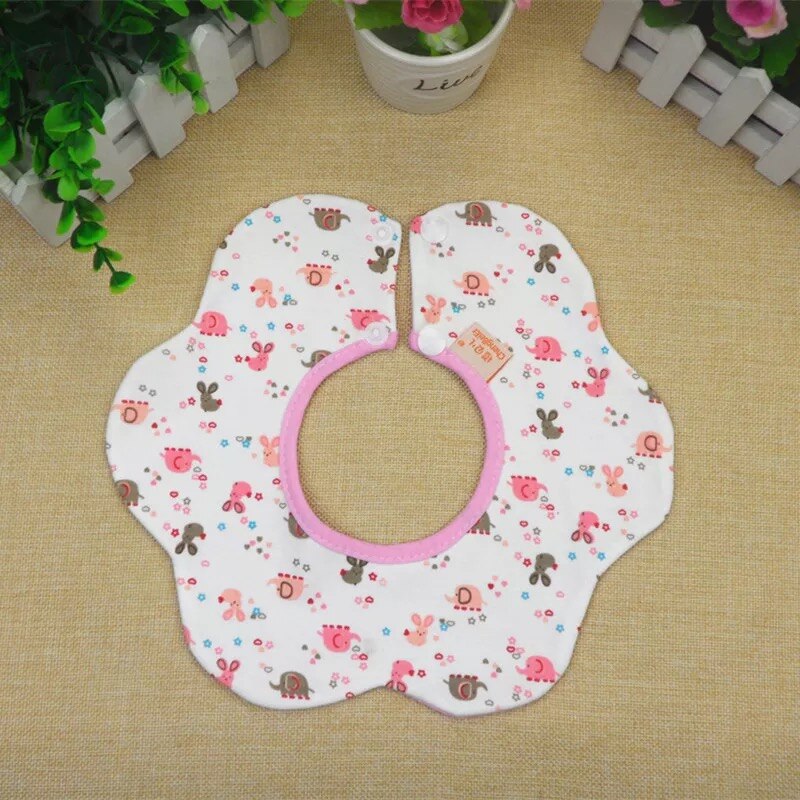3 STKS Mom licht Mooie Bloem Stijl Slabbers, mode Patroon Dot Cactus Flamingo Slabbetjes Meisjes Jongens, voor 0 tot 2 T: Geel