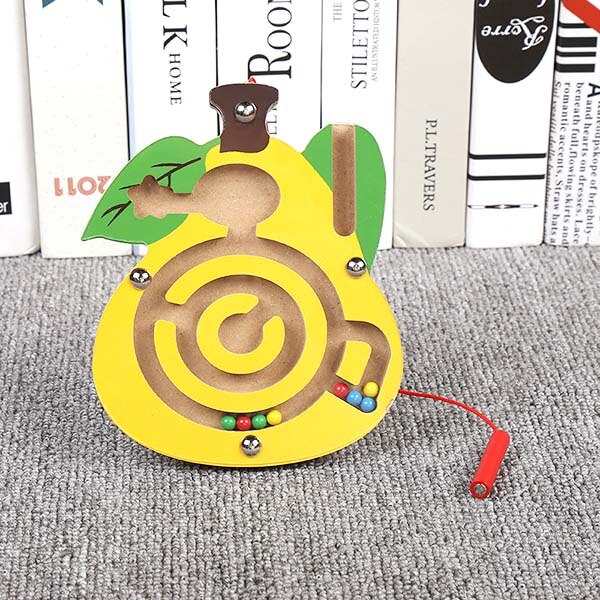 Montessori Materials Educational Wooden Toys for Children Early Learning Preschool Teaching Magnetic Maze Labyrinth Brain Teaser: 006