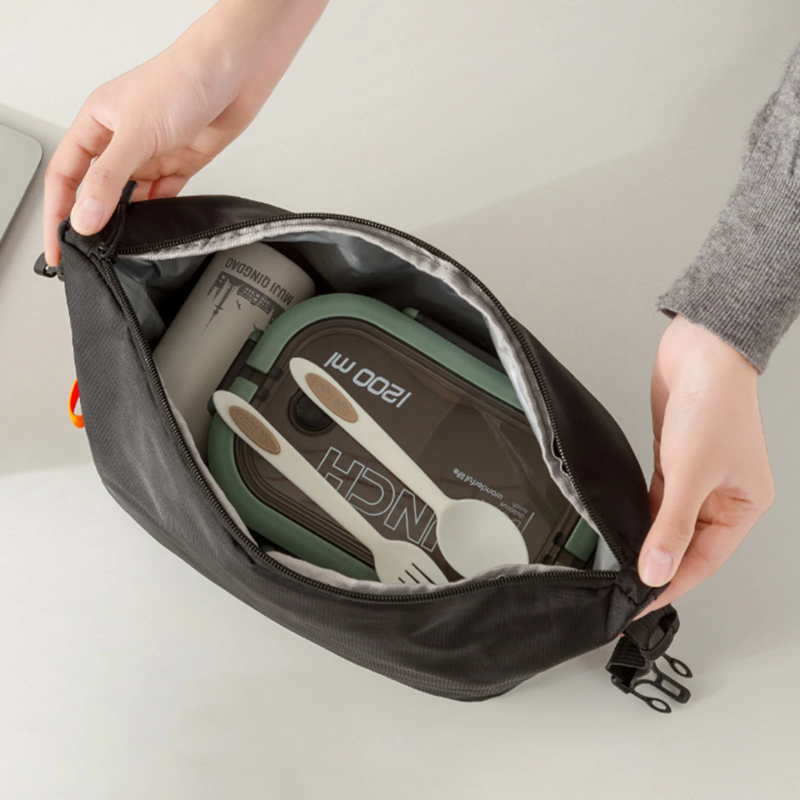 Japanische Lunch-Tasche mit Isolierung, Bento-Pack, tragbare Reis-Tasche, Mahlzeiten-Pack, Eis-Pack, tragbare Handtasche für Picknick und Lebensmittelaufbewahrung