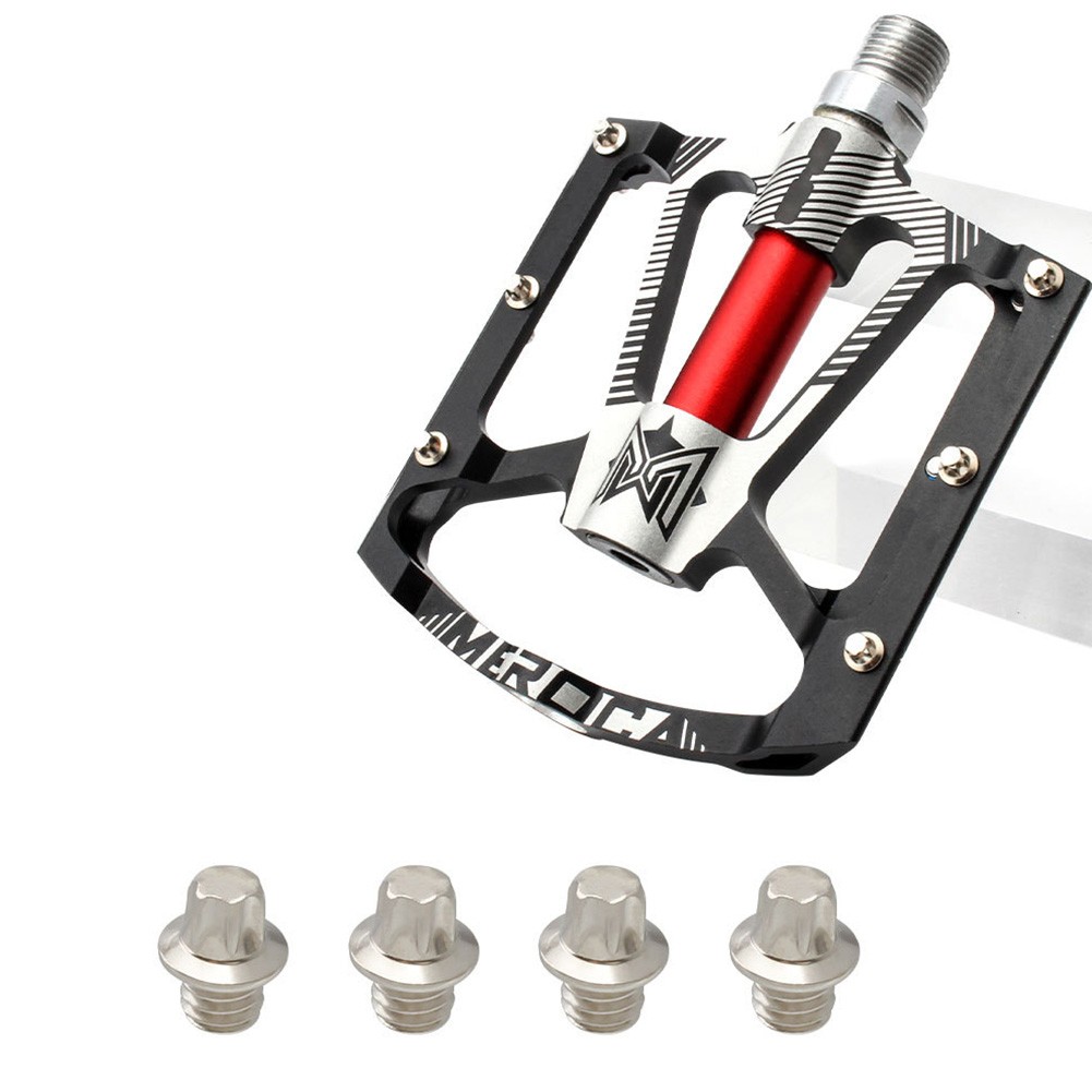 Tornillos de repuesto para Pedal de bicicleta, juego de tornillos de bicicleta hexagonales M4, antideslizantes, para ciclismo de montaña o carretera, 50 Uds.