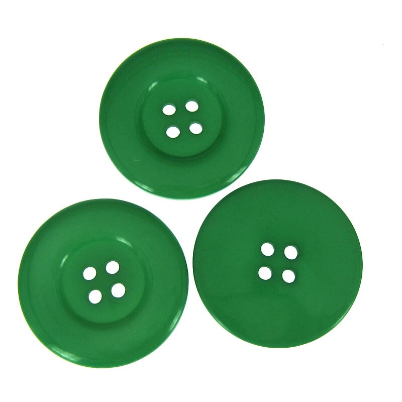 6pcs 1-1/2" 4-Holes resin buttons 38mm round large button for clothing sewing accessory craft scrapbooking: Green
