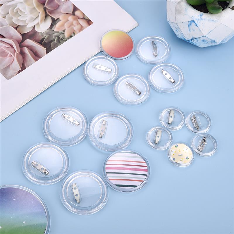 5Pcs Acrylic Button Pins Badge Clear Pins Buttons Badges Kit Button Pins Button Maker Blanks for DIY Craft Supplies ﻿Decoration