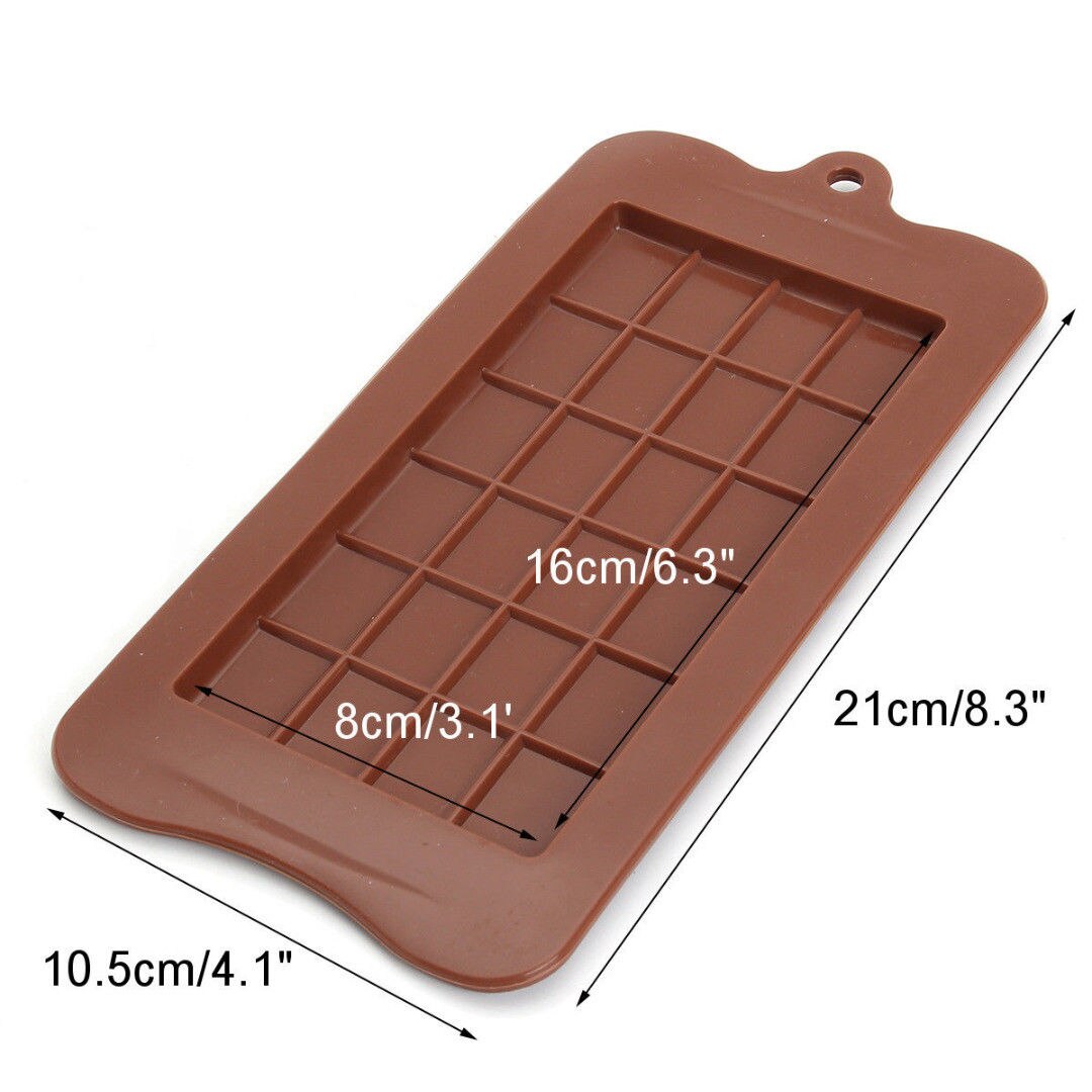 Chokoladeform silikone fondant slik bagegrej værktøj gelé isterning form bakke 1pc fødevarekvalitet 24 hulrum: Default Title
