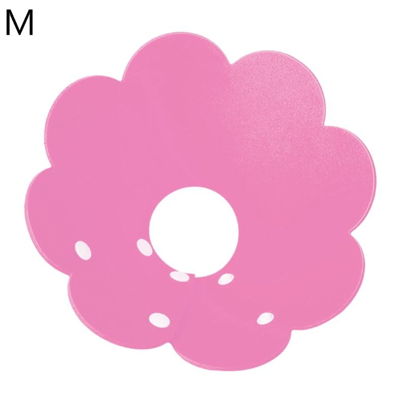 Cat Recovery Collar Elizabethan Collar Wound Healing Protective Cone for Kitten HX6D: Pink-M