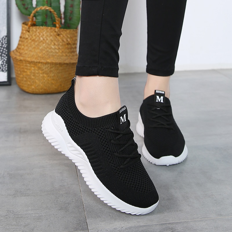 Joggesko kvinner tennissko chaussures femme jenter utendørssko kvinner zapatos de mujer sportssko dame myke joggesko billig