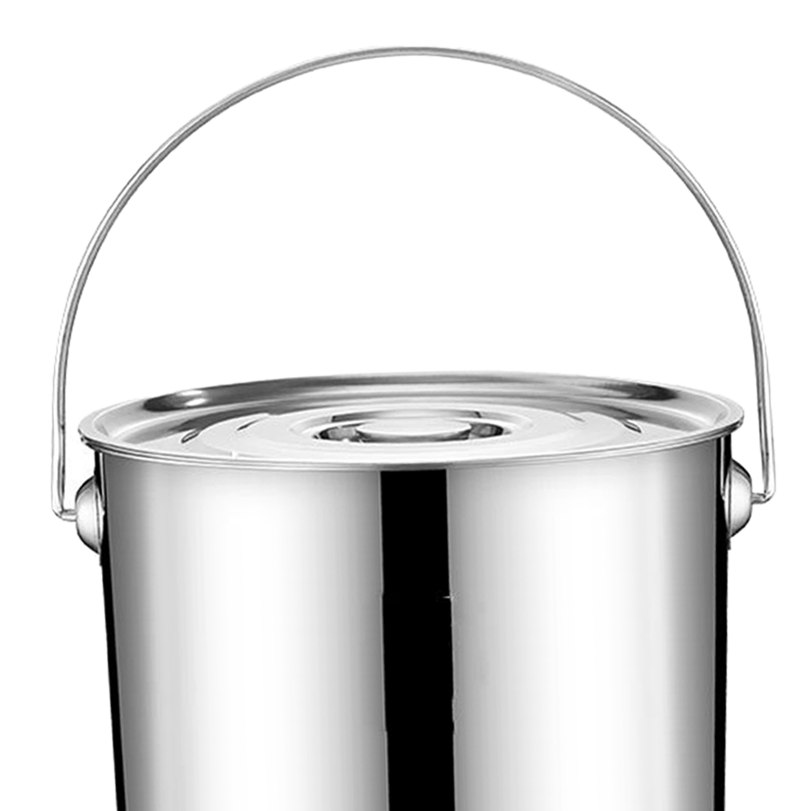 Stainless Steel Multipurpose Stock Pot Bucket With Lid Portable Stainless Steel Bucket Large Capacity Rice Bucket Sealed