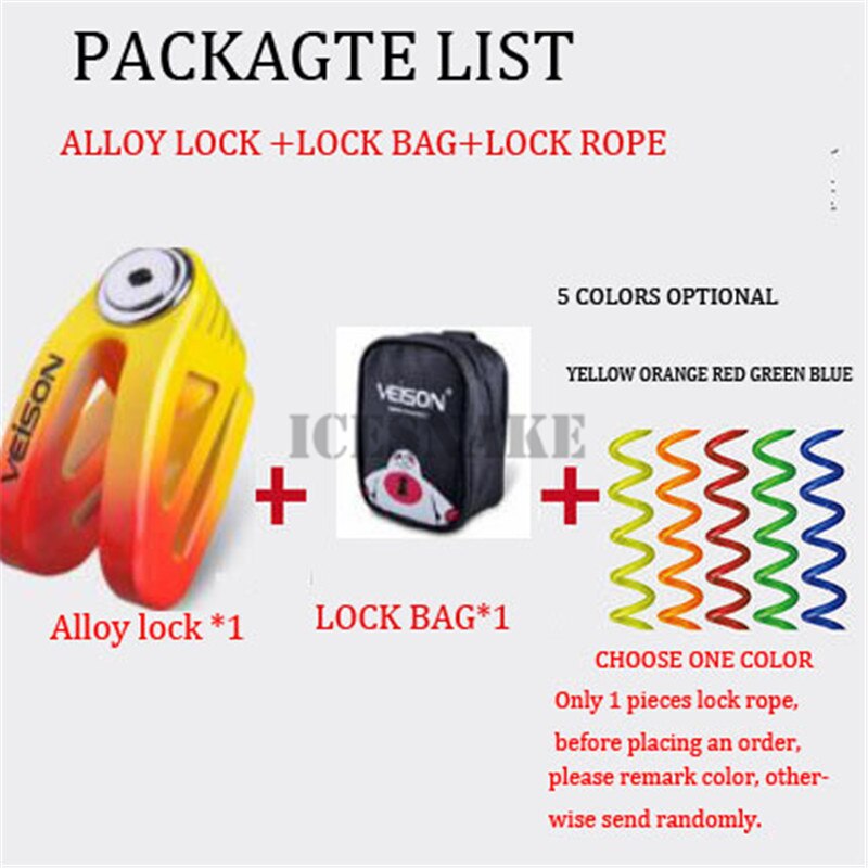 Blokada do motocykla Alarm dla Moto Security zamek do hamulca tarczowego wodoodporny antykradzieżowy motocykl blokada rowerowa Alarm motocyklowy rower: ALLOY RD OG E SET
