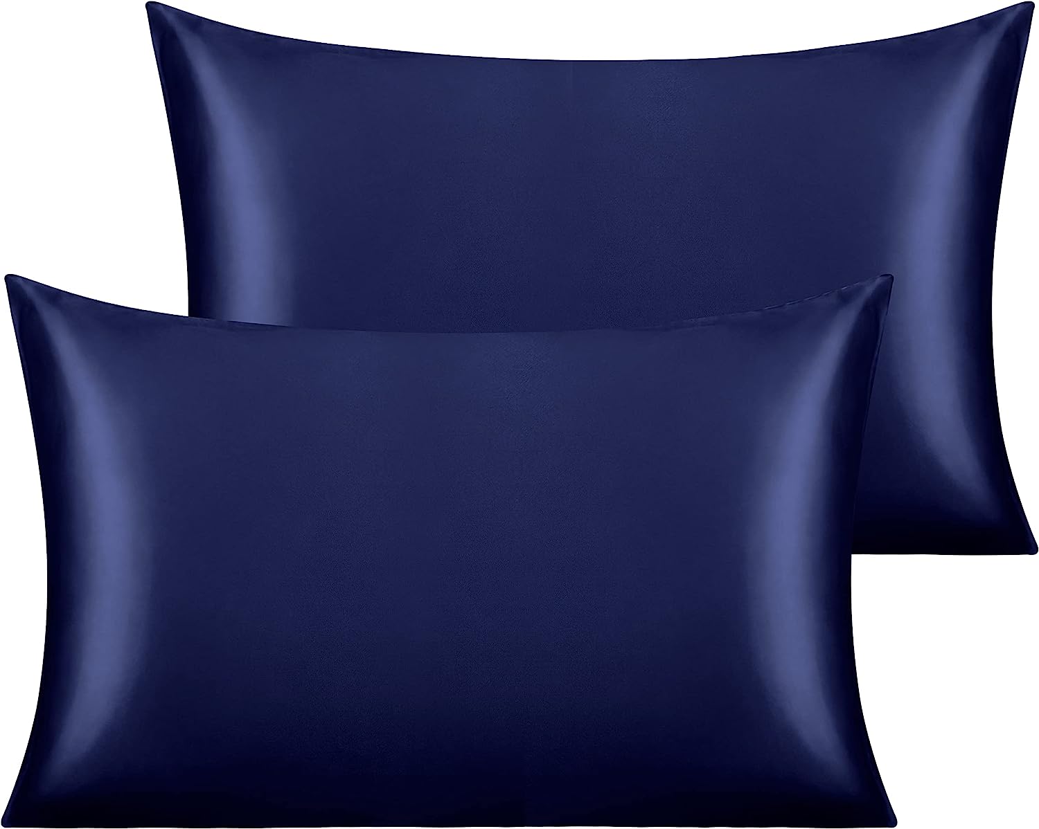 1 Stück Seidensatin-Kissenbezug für Kleinkinder, 35 x 50 cm, superweiche und seidige, kühlende Reise-Kissenbezüge für Kinderzimmer, freundlicher, Jungen und Mädchen: Silber