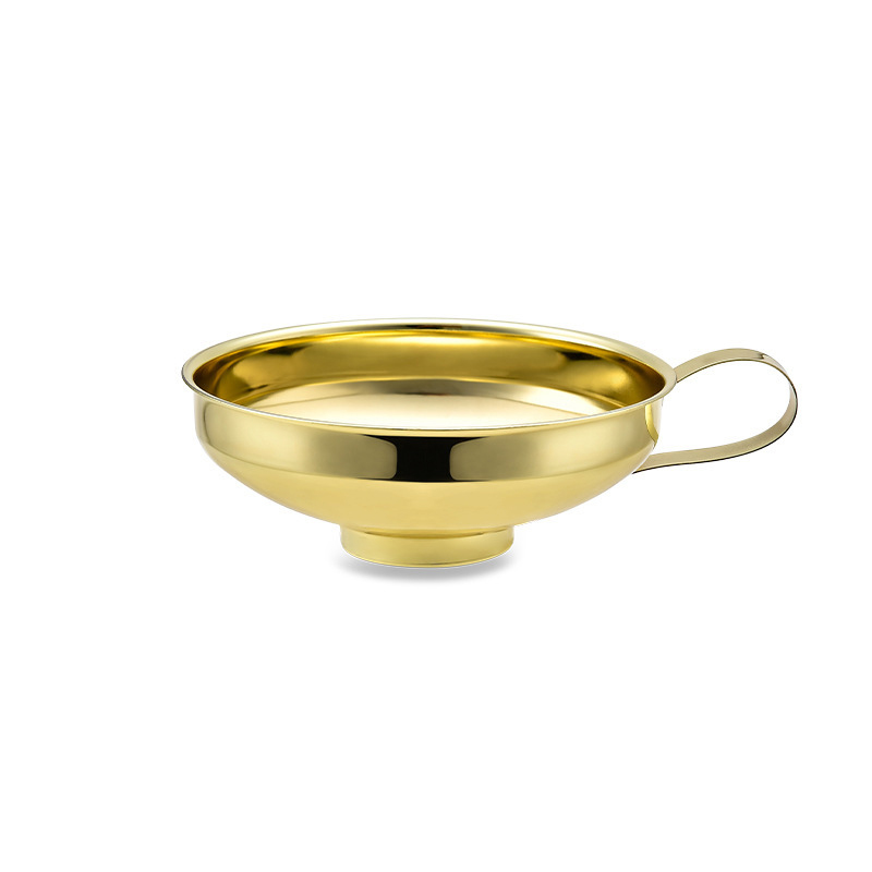 Altamente Popular, embudo para conservas de boca ancha de acero inoxidable de 2 tamaños, aderezo para ensaladas, embudo líquido, filtro de tolva, herramientas de cocina, Gadgets: Negro
