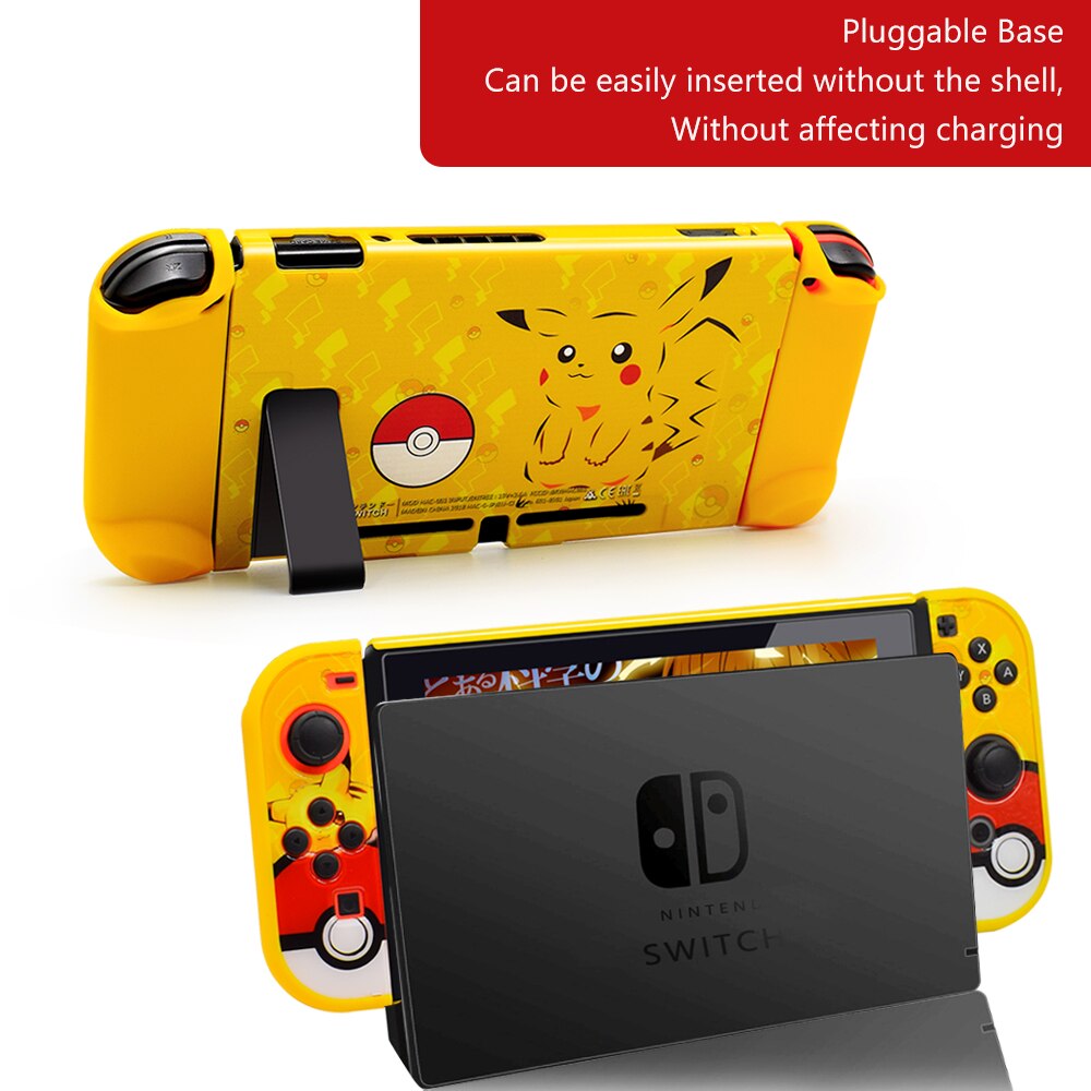 Nueva carcasa protectora rígida de Nintendo Switch, carcasa para consola de interruptores nitend, controlador Joy-Con, carcasa antideslizante, acoplamiento directo