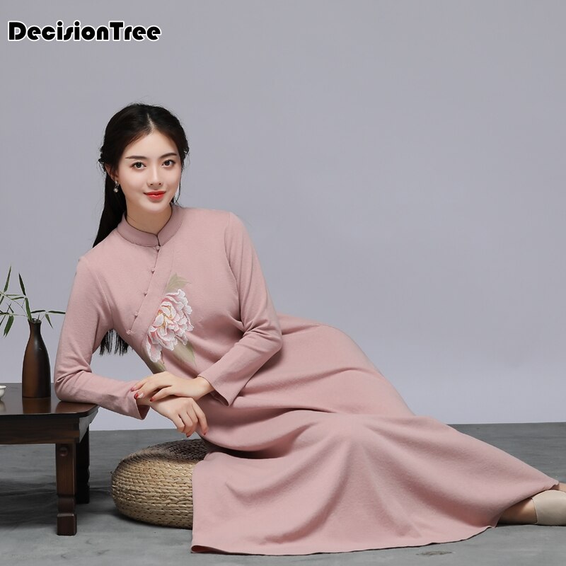 Kiinalainen juhlamekko cheongsam vintage kiinalainen tyyli pitkä iltapuku itämainen nainen qipao vestido