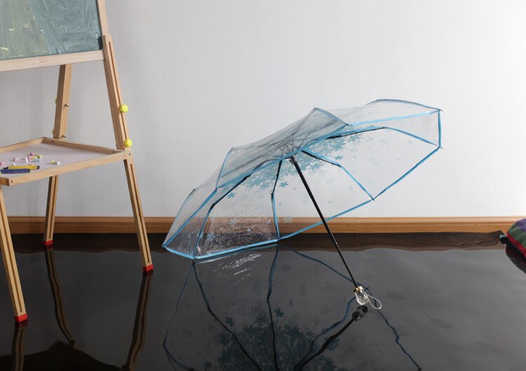 Anpassung von Prinzessin Regenschirm Werbung Regenschirm mit rean Klapp Apollo Transparent Arch und Drei Falten Regenschirm: MULTI