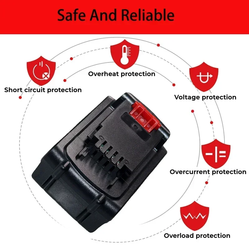 20V 6000mAh/8000mAh/10000mAh Oplaadbare Li Batterij Vervanging voor Black en Decker LB20 LBX20 LBXR20 Power Tool Batterij