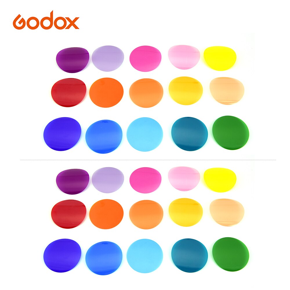 Godox V-11C Fotografie Ronde Kop flash Kleur Filters Kit in camera filters 15 Verschillende Kleuren * 2 voor Godox V1 serie Camera