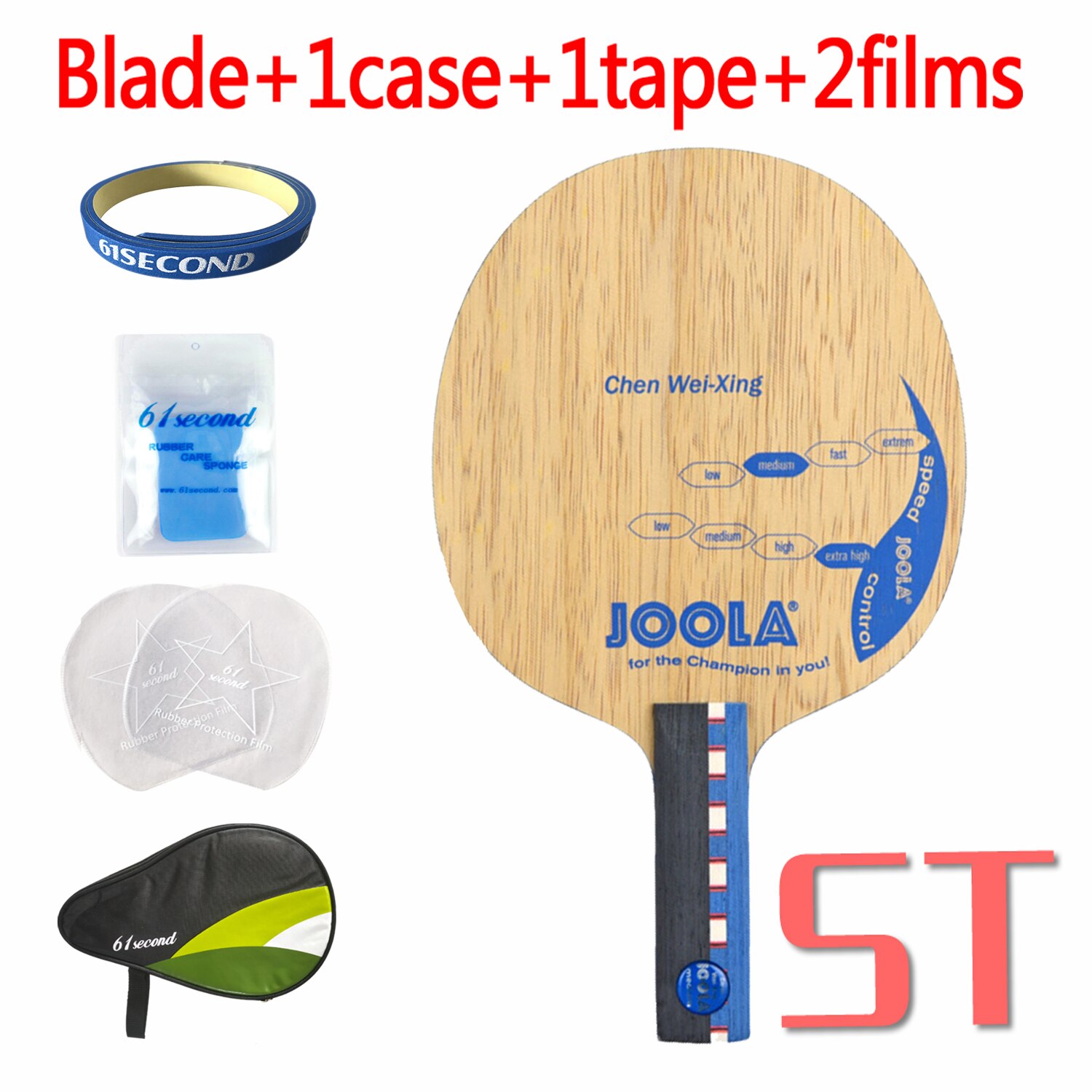 Originele Joola Chen Weixing Tafeltennis Blade Voor Hakken Verdediging Tafeltennis Racket Midden Snelheid Goede Controle: ST with HM case