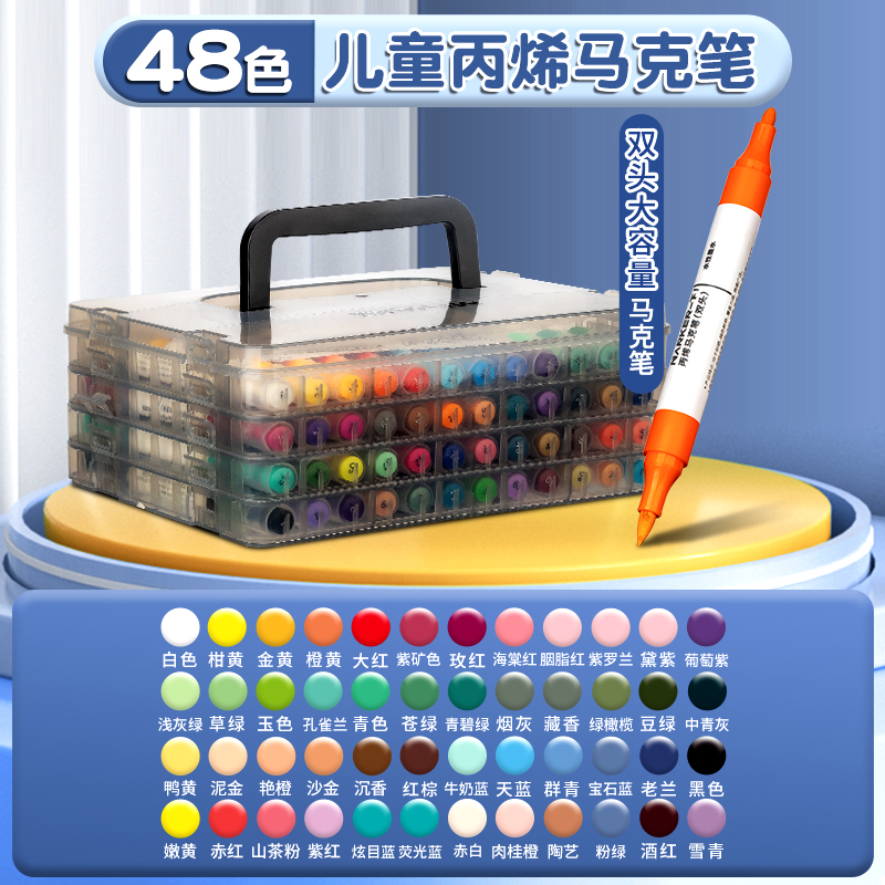 Miya pisaki akrylowe, markery z podwójną końcówką z końcówką pędzla i cienką końcówką 12/24/36/48 kolorów rysunek DIY rzemiosło dokonywanie dostaw sztuki: Burgundowy