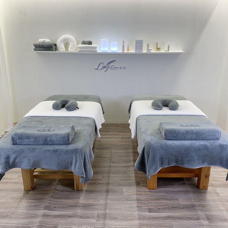 Massage Bed Enkel Laken Schoonheidssalon Pure Kleur Herfst En Winter Laken Huid Management Laken Met Gat