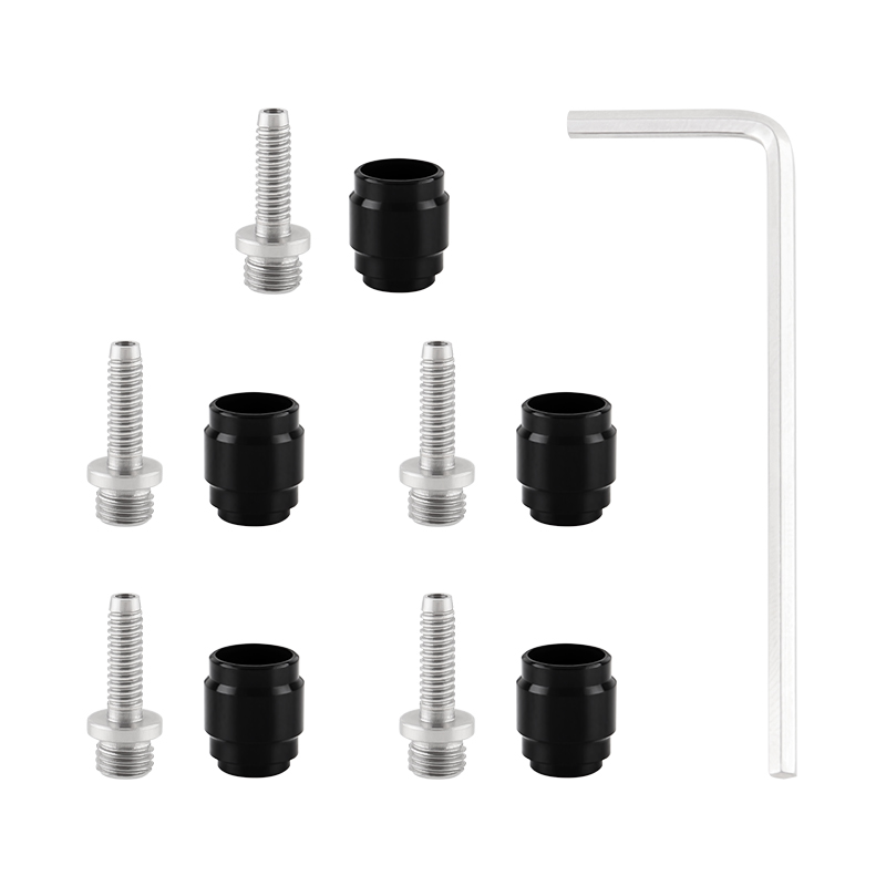 MUQZI 5/10 Uds Kit de oliva de freno de bicicleta manguera de freno inserto de conexión accesorio de aceite para manguera de disco hidráulico SRAM AVID Stealthamajig: naranja