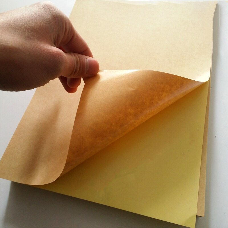 50 sheets of A4 printing paper, high-viscosity self-adhesive kraft paper, white blank inkjet printing label sticker, matte gloss