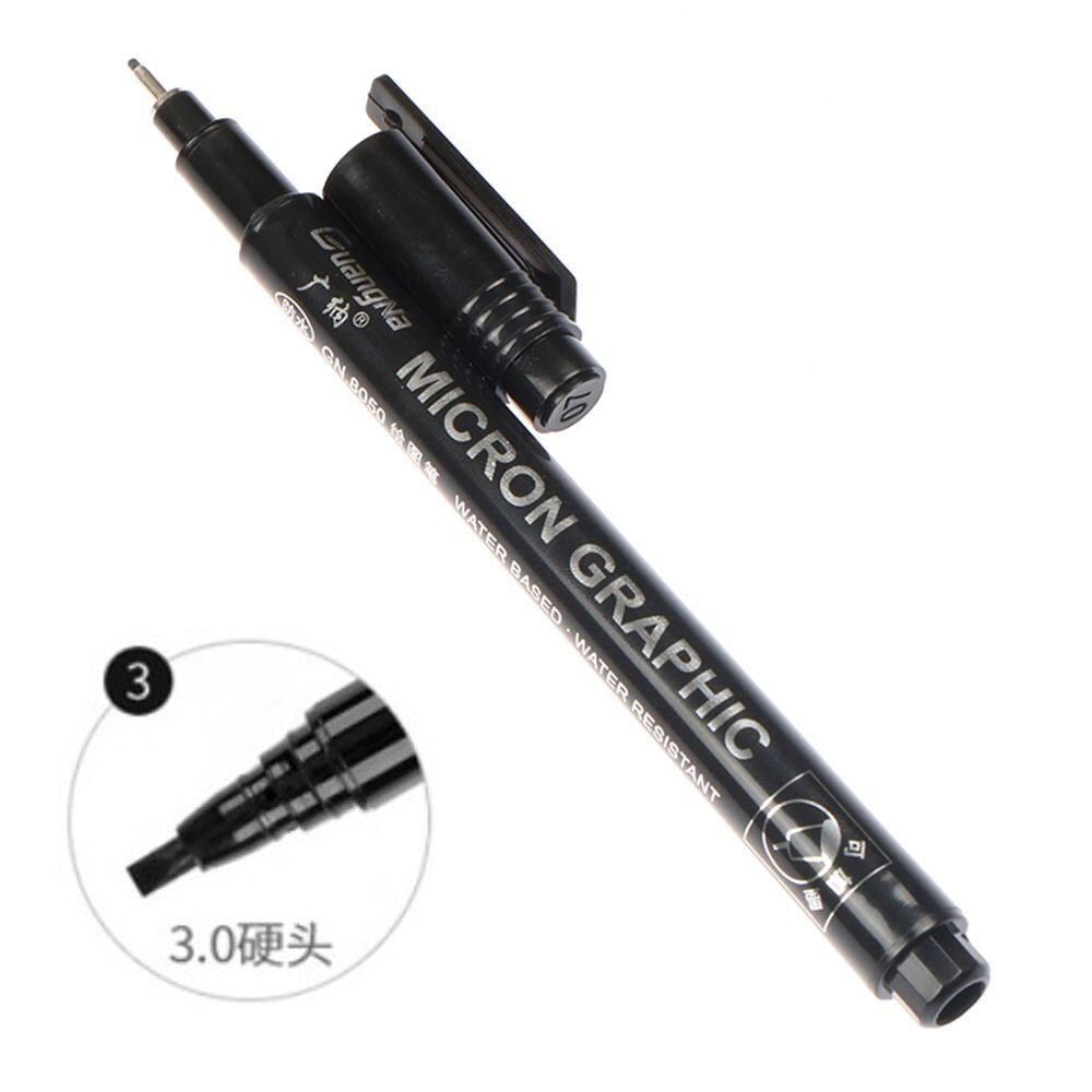 Nagel Kunst Graffiti Kuli Schwarz Wasserdicht DIY Blume Abstrakte Linien Skizze Professionelle Nachfüllbare Tinte Nagel Malerei Zeichnung Werkzeuge: 3.0MM