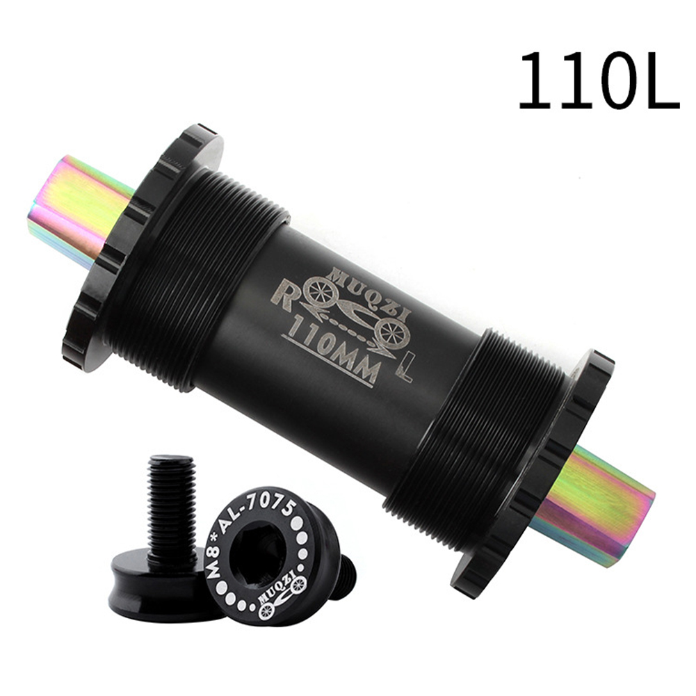 Titanium Alloy Bike Bottom Bracket 103/107/110/113/119/122mm Mountain Bike Road Bike Bottom Bracket Bicycle Parts: Clear