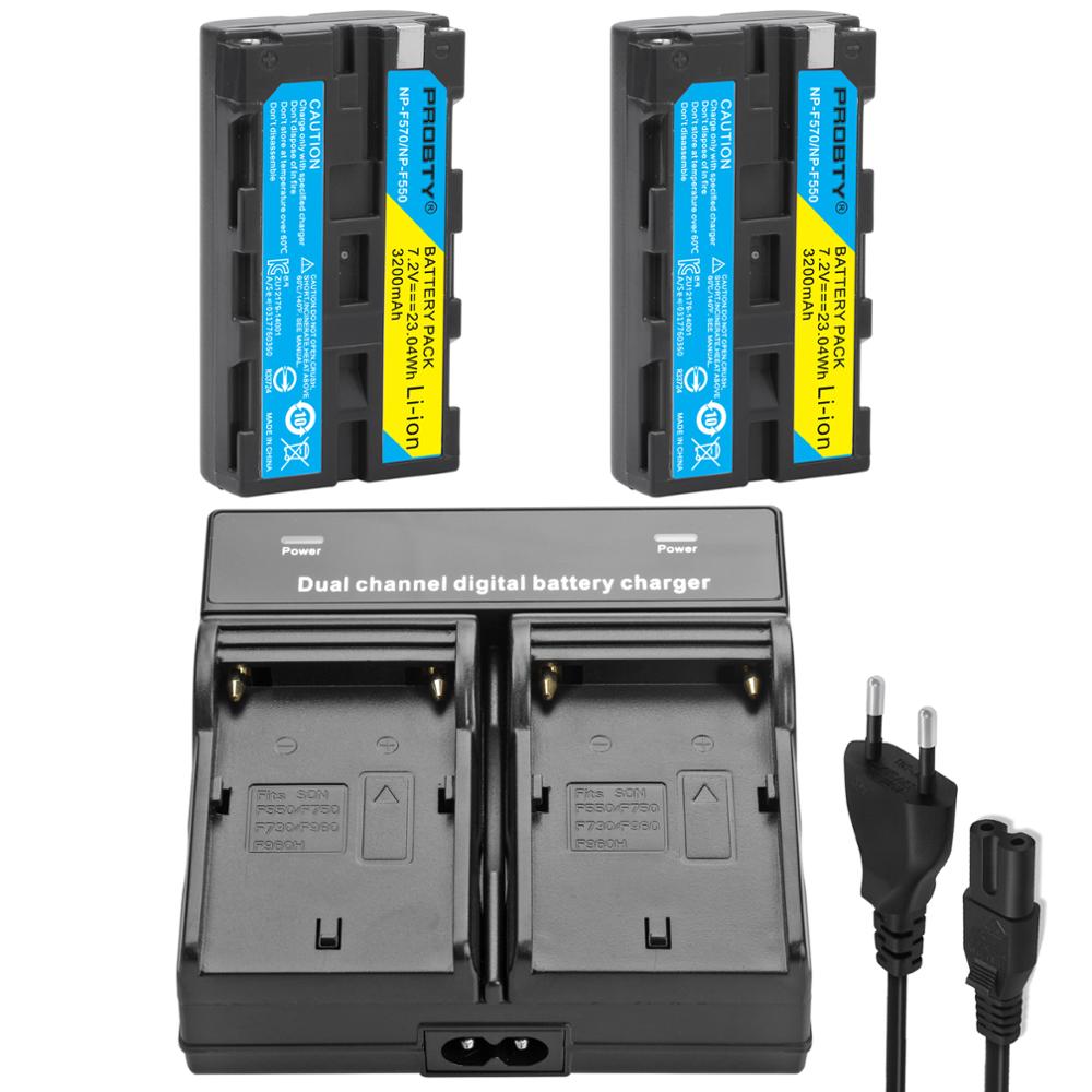 Pour sony NP-F550 NP F570 NP F550 batterie pour Sony CCD-RV200 SC5 TR940 TR917 Caméra CN-160 CN-216 CN-304 YN 300 VL600 LED Vidéo