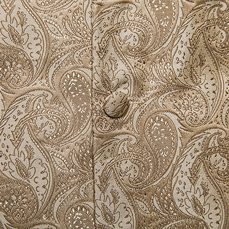 autumn men casual slim fit suit vest Flower leaf embroidery pattern vest Double pocket Single-breasted suit vest Tops