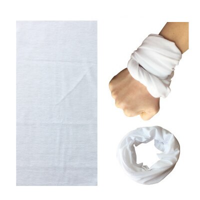 Multifunctional Ghost Skull Head Scarf Neck Warmer Tube Halloween Bandana Headband Neckerchief Magic Headscar Halloween: white