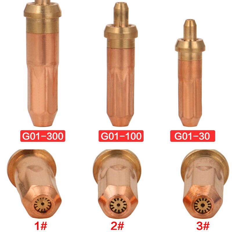 5pcs/set Welding Tips Welding Nozzles for G01-30100/300 Acetylene Oxygen Cutting Welding Oxy-acetylene Oxy-propane