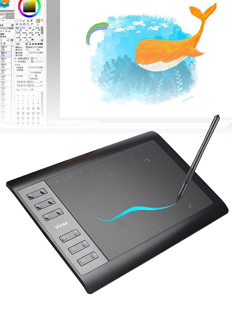 Planche à dessin à main professionnelle, tablette numérique Portable, plaque de dessin électronique USB avec stylo passif pour téléphone Portable et ordinateur Portable