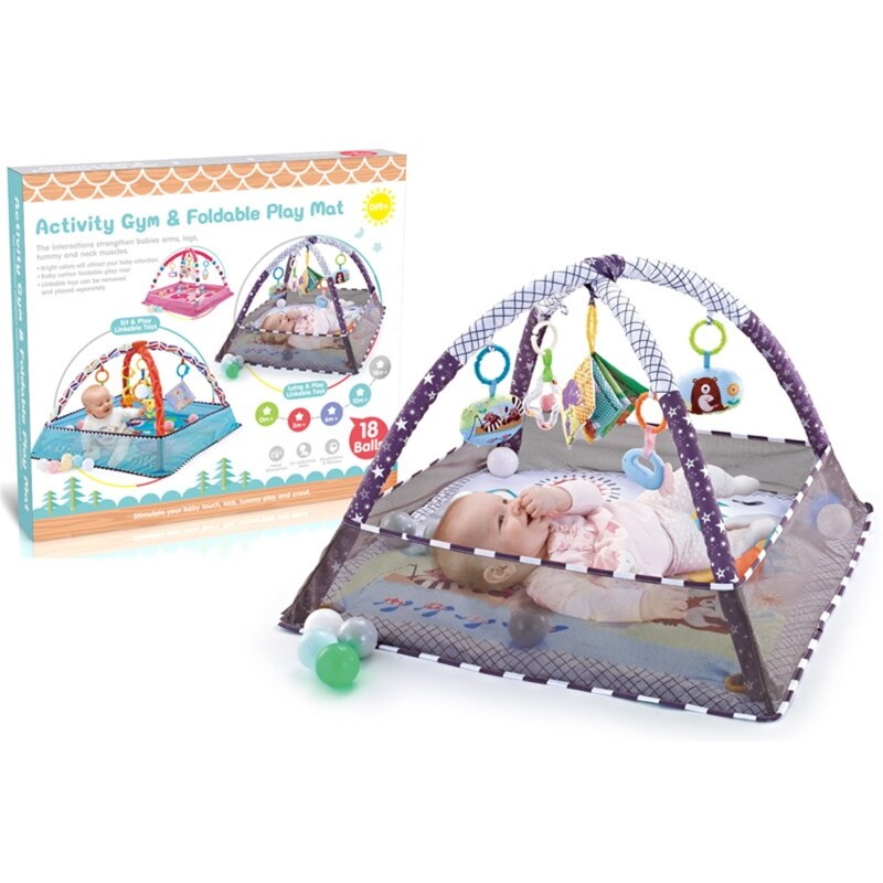 Esterilla de juego para niños y bebés, alfombra para gimnasio, marco de Fitness, valla de actividades, juguetes para Educación Temprana, manta de juego para gatear, WXTD: Marrón