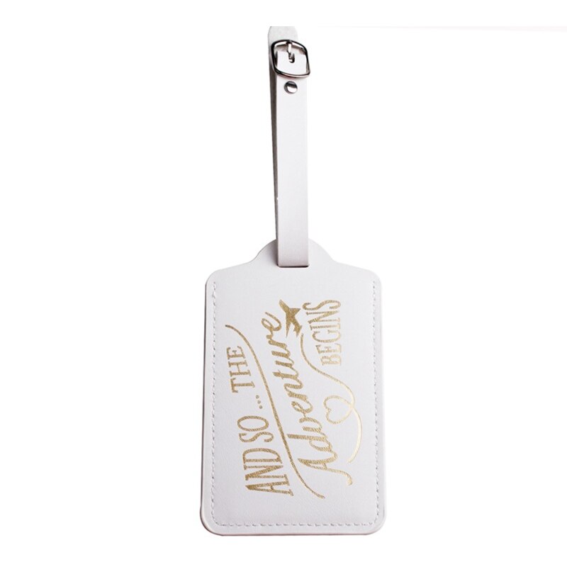Étiquette de bagage valise de voyage étiquettes nom téléphone adresse étiquette Identifier mariage nuptial: WHITE
